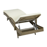 Livsip Outdoor Sun Lounger Waterproof Adjustable Grey&Beige - 45-Degree Angle