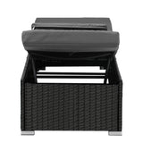 Livsip Sun Lounge Adjustable Reclining Angle Black&Grey - Front View