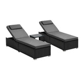 Livsip 2X Sun Lounge with Table Outdoor Set