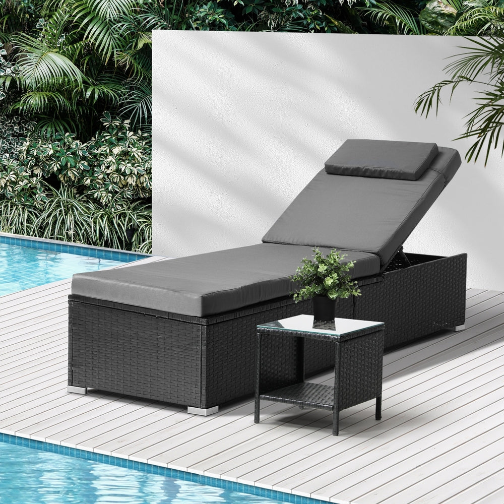 Livsip Sun Lounge with Table Outdoor Set