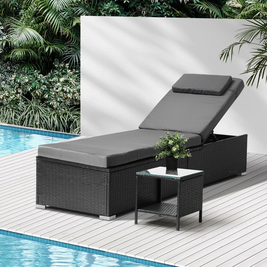 Livsip Sun Lounge with Table Outdoor Set