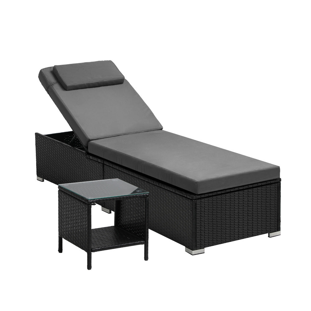 Livsip Sun Lounge with Table Outdoor Set