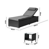 Livsip Sun Lounge with Table Outdoor Set
