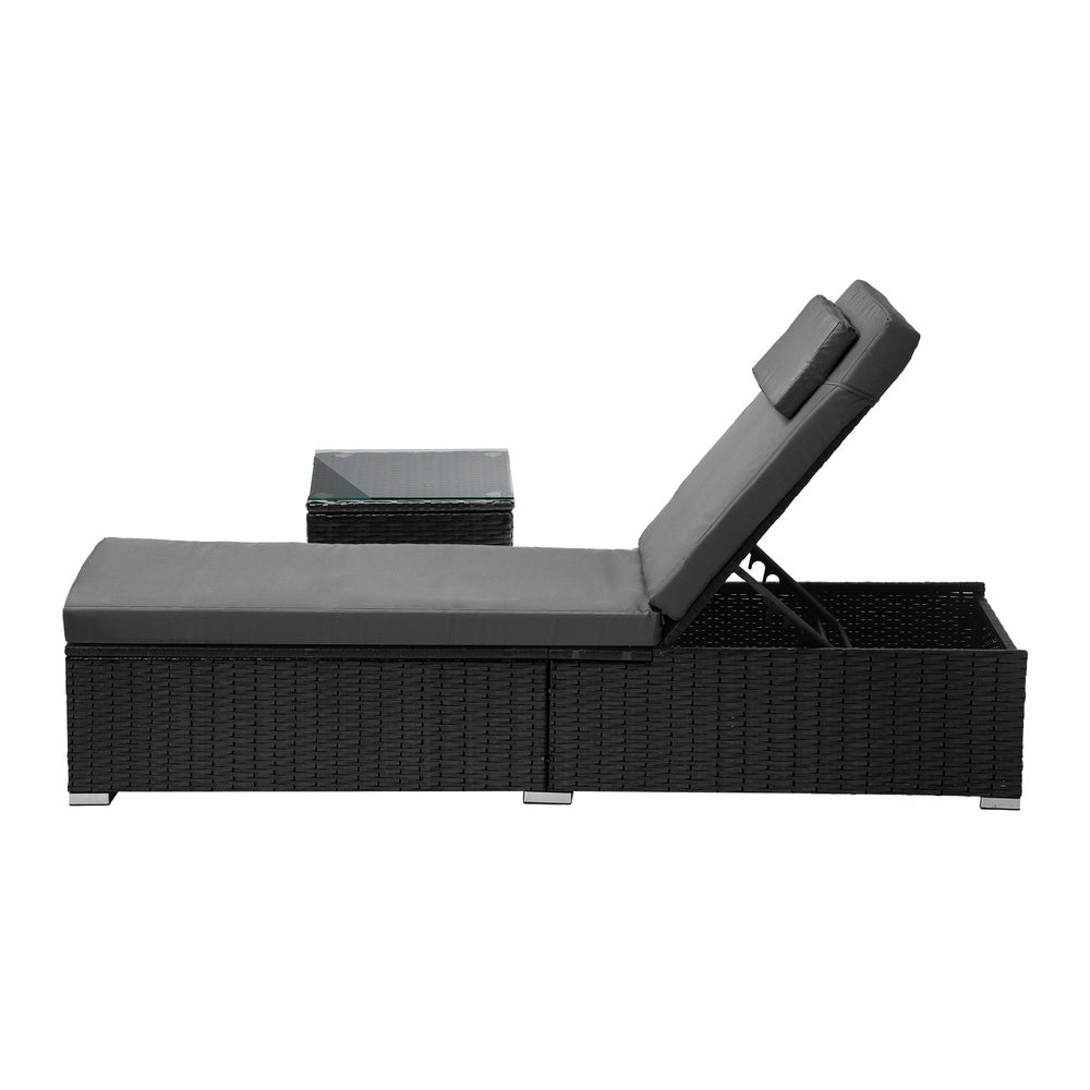 Livsip Sun Lounge with Table Outdoor Set