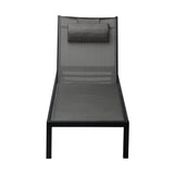 Livsip Sun Lounge with Aluminium Frame and Wheels Removable - Front View