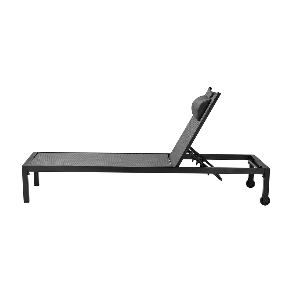 Livsip Sun Lounge with Aluminium Frame and Wheels Removable