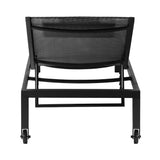 Livsip Sun Lounge with Aluminium Frame and Wheels Removable - Rear View