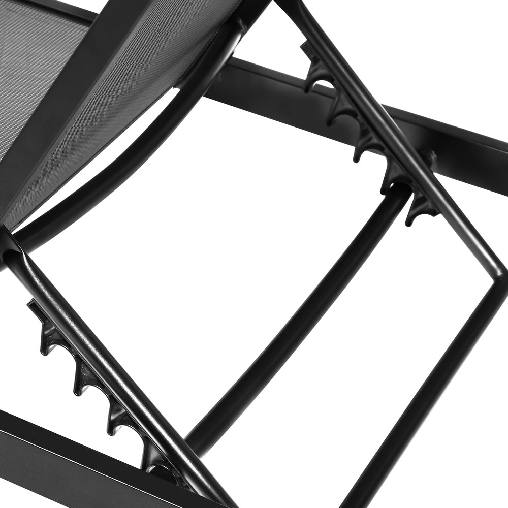 Livsip Sun Lounge with Aluminium Frame and Wheels Removable