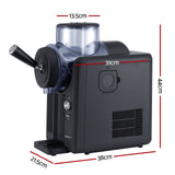 Devanti 2L Slushie Machine Ice Cream Maker Frozen Smoothies Milkshakes Black - Side View