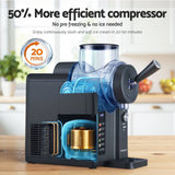 Devanti 2L Slushie Machine Ice Cream Maker Frozen Smoothies Milkshakes Black - 45-Degree Angle