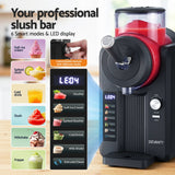 Devanti 2L Slushie Machine Ice Cream Maker Frozen Smoothies Milkshakes Black - Close-Up Angle
