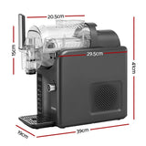 Devanti 5in1 Slushie Machine Ice Cream Maker 2L Grey - Front View