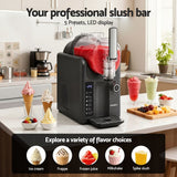 Devanti 5in1 Slushie Machine Ice Cream Maker 2L Grey - Rear View