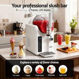 Devanti 5in1 Slushie Machine Ice Cream Maker 2L White - Rear View