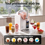 Devanti Slushie Machine 2L Frozen Drink Maker Ice Cream Cocktail Slush Maker White - Close-Up Angle
