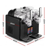 Devanti Slushie Machine 4L Dual Tanks Frozen Drink Ice Cream Maker - Front View
