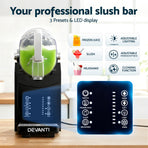 Devanti 1.8L Slushie Machine Maker Frozen Smoothies Milkshakes Black