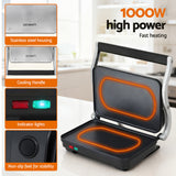 Devanti 3 in 1 Sandwich Maker Steak Press Grill 1000W - Close-Up Angle