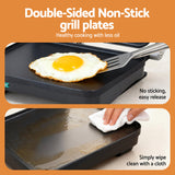 Devanti 3 in 1 Sandwich Maker Steak Press Grill 1000W - Low Angle