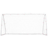 Everfit 12FT Soccer Football Goal Net UPVC Frame with PE Mesh Weatherproof Portable Goals for Backyard Training Competitive Play - Side View
