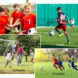 Everfit 12FT Soccer Football Goal Net UPVC Frame with PE Mesh Weatherproof Portable Goals for Backyard Training Competitive Play - Rear View