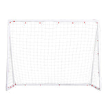 Everfit 8FT Soccer Football Goal Net UPVC Frame with PE Mesh Weatherproof Portable Goals for Backyard Training Competitive Play - Side View