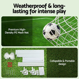 Everfit 8FT Soccer Football Goal Net UPVC Frame with PE Mesh Weatherproof Portable Goals for Backyard Training Competitive Play - 45-Degree Angle