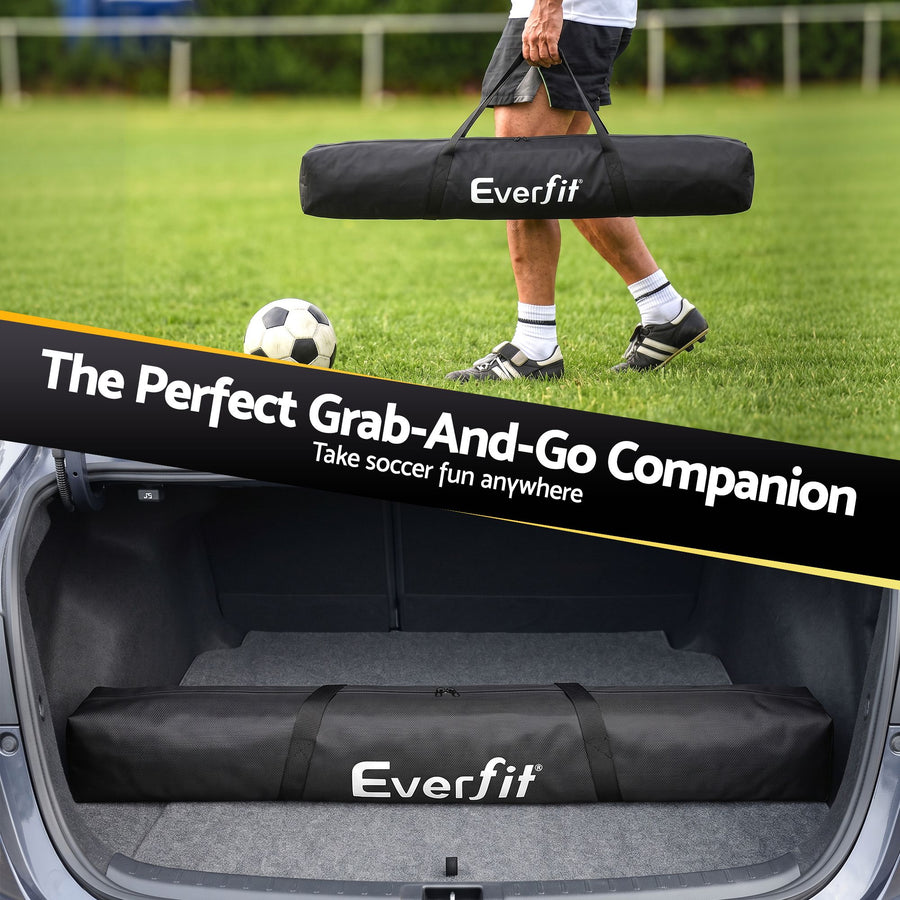 Everfit Portable Soccer Goal Net Fibreglass Polyester 12x6ft