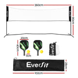 Everfit 3.6M Badminton Tennis Net Portable Volleyball Kit Adjustable Height - Front View