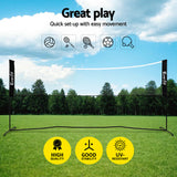 Everfit 3.6M Badminton Tennis Net Portable Volleyball Kit Adjustable Height - Top-Down View