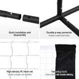 Everfit 3.6M Badminton Tennis Net Portable Volleyball Kit Adjustable Height - Rear View