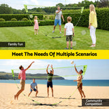 Everfit 3M Badminton Tennis Net Portable Volleyball Kit Yellow - Low Angle