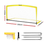 Everfit 2m Football Soccer Net Portable Goal Net Rebounder Sports Training - Front View