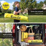 Everfit 2m Football Soccer Net Portable Goal Net Rebounder Sports Training - Rear View