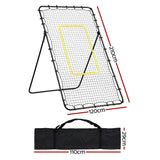 Everfit 7ft 2.1M Volleyball Net Football Baseball Goal Netting with Frame Angle Adjustable Rebounder - Front View