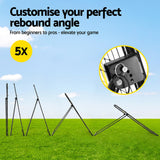 Everfit 7ft 2.1M Volleyball Net Football Baseball Goal Netting with Frame Angle Adjustable Rebounder - 45-Degree Angle