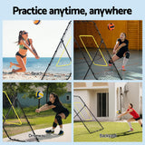 Everfit 7ft 2.1M Volleyball Net Football Baseball Goal Netting with Frame Angle Adjustable Rebounder - Rear View