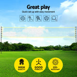 Everfit 9M Portable Volleyball Net Set with Ball Boundary Lines Badminton Tennis - Top-Down View