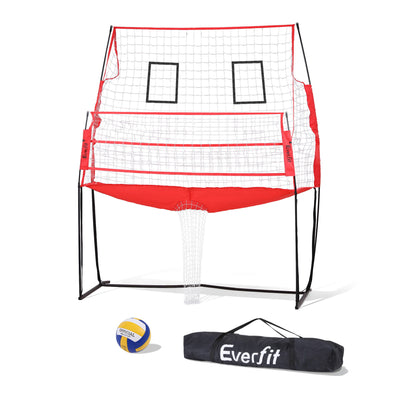 Everfit 8ft Volleyball Net Training Equipment Adjustable Height Portable with Ball and Bag