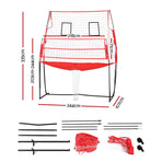 Everfit 8ft Volleyball Net Training Equipment Adjustable Height Portable with Ball and Bag