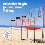 Everfit 8ft Volleyball Net Training Equipment Adjustable Height Portable with Ball and Bag - Top-Down View