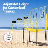 Everfit 8ft Volleyball Net Free-standing Adjustable Height Portable with Ball and Bag - Top-Down View