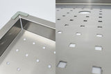 Stainless Steel Sink Colander 430 x 430mm - Top-Down View