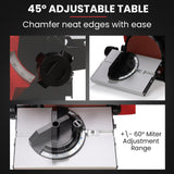 BAUMR-AG Bench Belt and Disc Sander Combo, 100mm Linisher + 150mm Disc, S1 Rated 400W Brushless Motor, Horizontal & Vertical Sanding - 45-Degree Angle