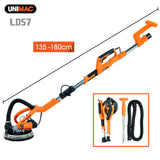 Unimac 225mm 750W Telescopic Long Reach Dry Wall Sander Kit, Foldable, Vacuum System, LED Worklight, - Rear View