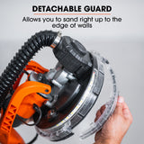 Unimac 225mm 750W Telescopic Long Reach Dry Wall Sander Kit, Foldable, Vacuum System, LED Worklight, - Close-Up Angle