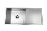 304 Stainless Steel Sink - 870 x 450mm - Top-Down View