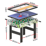 4-in-1 Games Table Soccer Foosball Table Tennis Bowling Shuffleboard Party Gift - Front View
