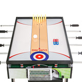 4-in-1 Games Table Soccer Foosball Table Tennis Bowling Shuffleboard Party Gift - Side View