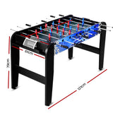 4FT Soccer Table Foosball Football Game Home Family Party Gift Playroom Blue - Front View